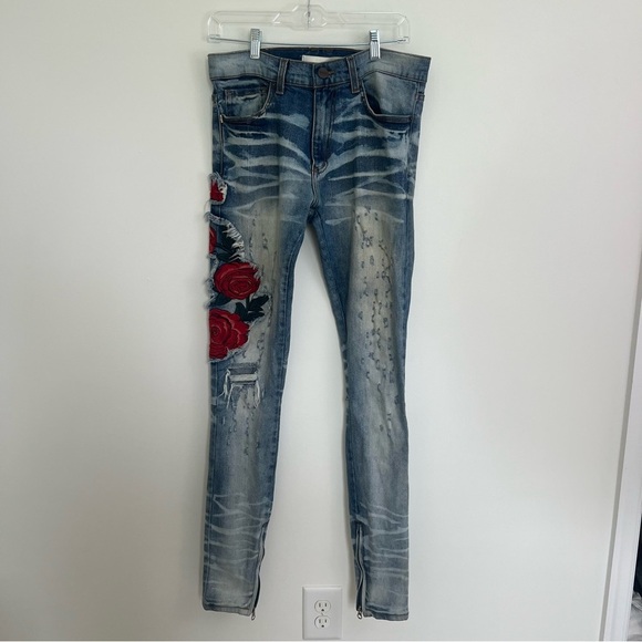 Golden Jeans Men Distressed Jeans Sz 30 - Picture 2 of 14